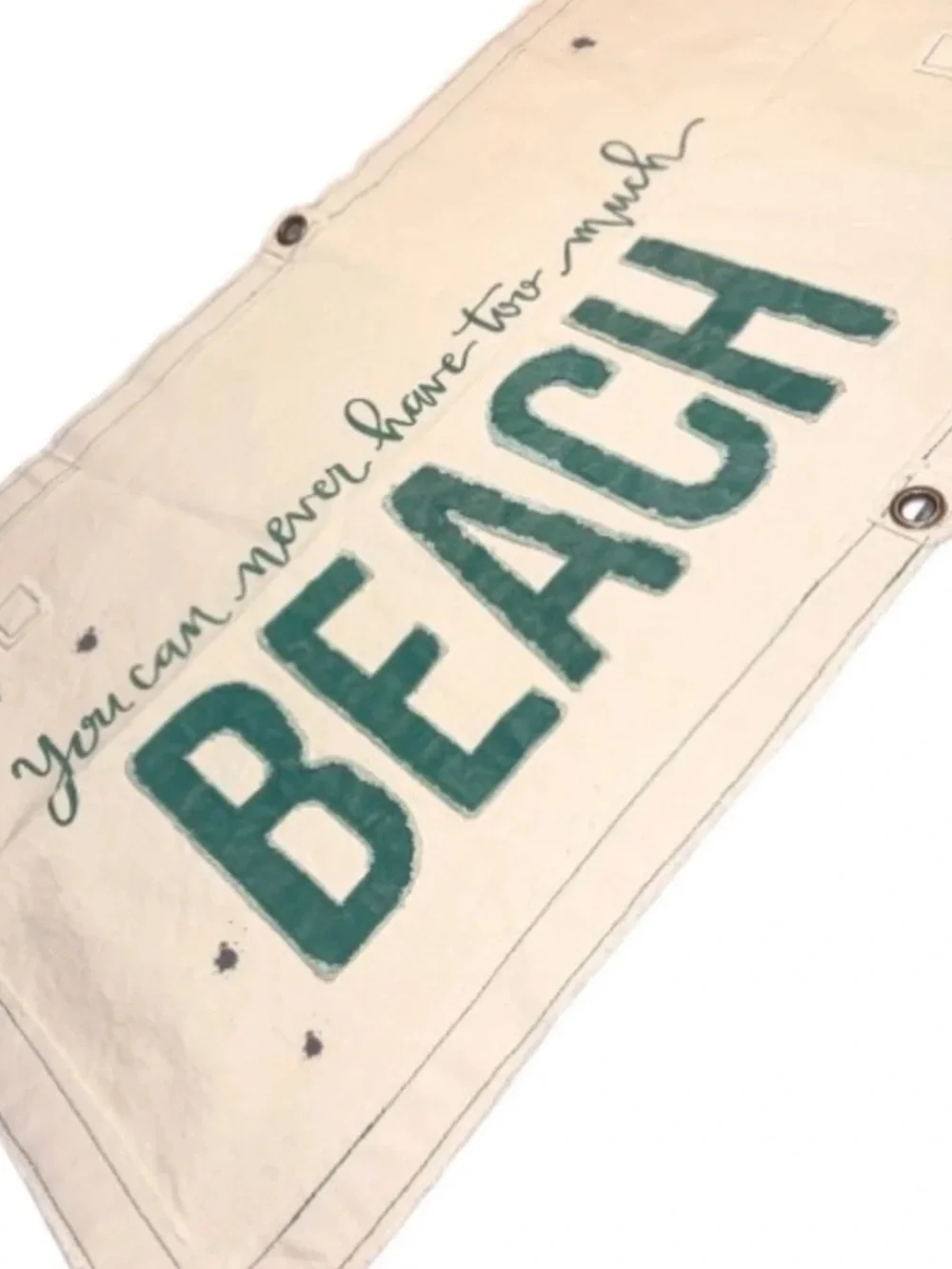 NEW Primitives by Kathy Canvas Wall Banner You Can Never Have Too Much BEACH